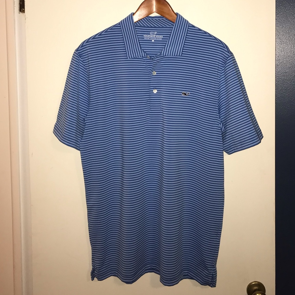 Vineyard Vines blue Striped Polo